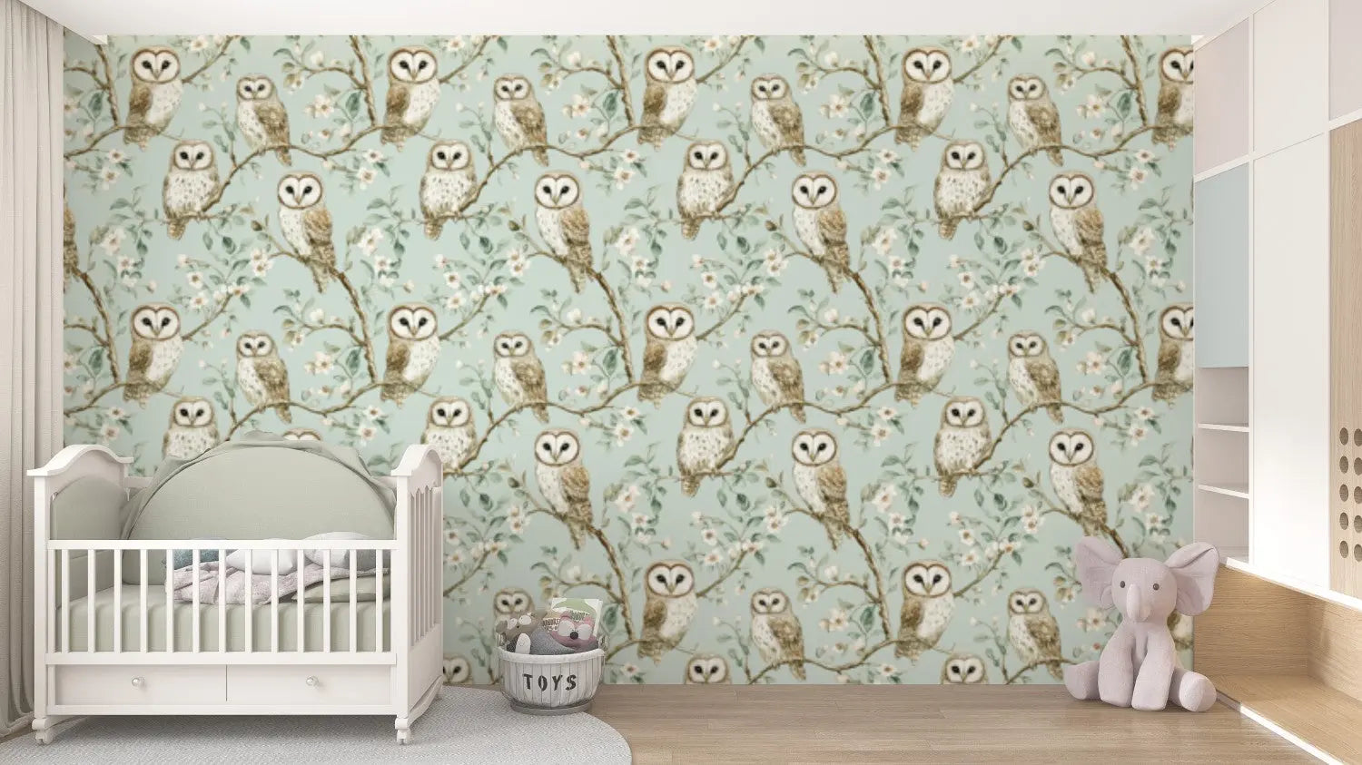Enchanted Owl Grove Toile WallCreatives