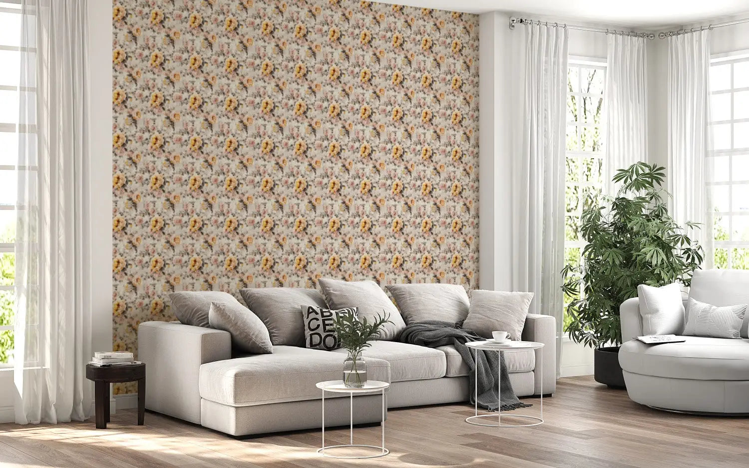 Gilded Peony Serenade WallCreatives