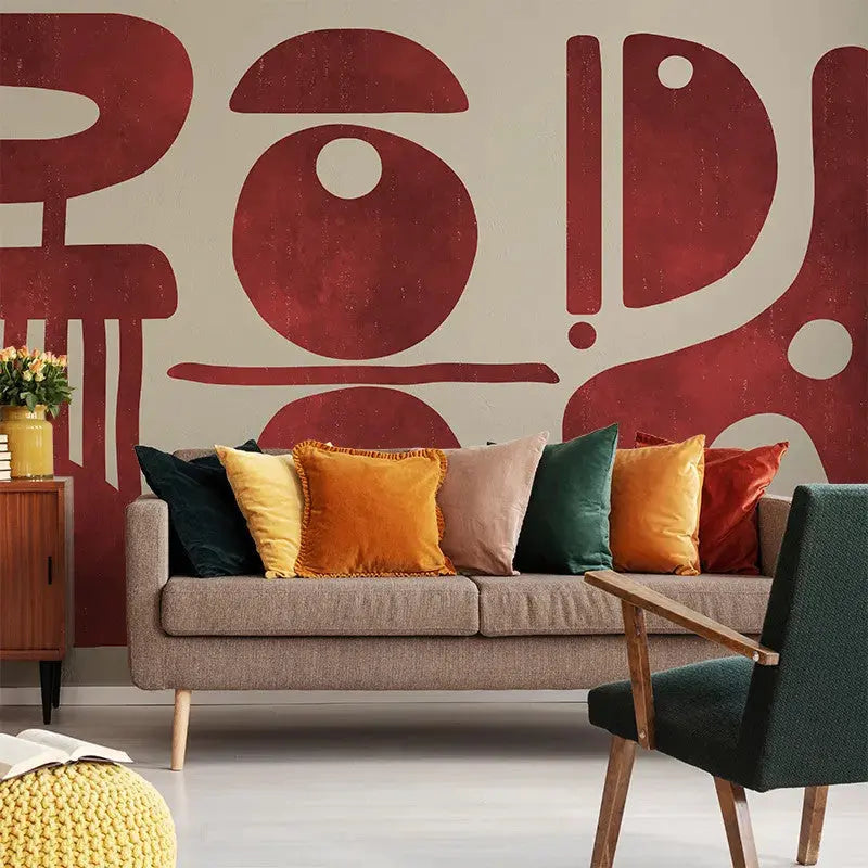 Dayan Drums Watercolor Red Wallpaper Vladila