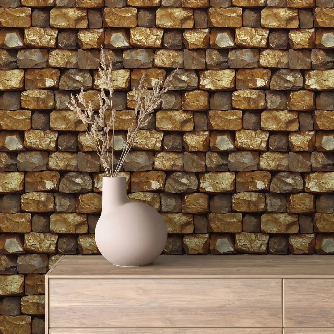 El Dorado Gilded Bricks - WallCreatives