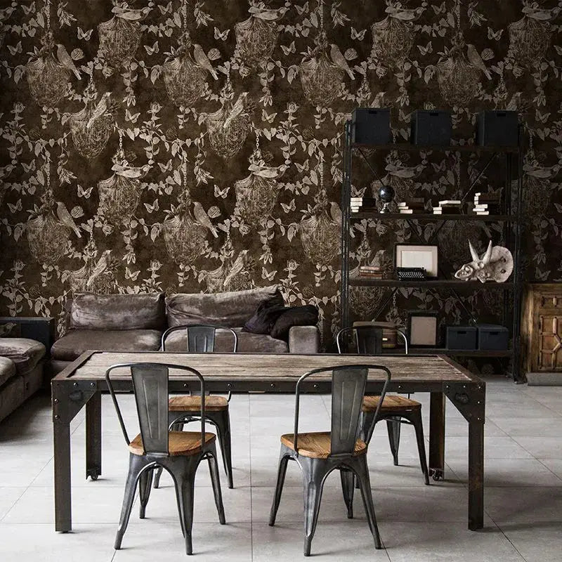 Majestic Memoir Dark Brown Wallpaper Vladila