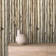 Natural Timber Stick Wall - WallCreatives