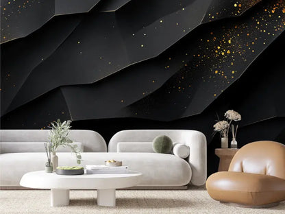 Obsidian Gold Fracture - WallCreatives