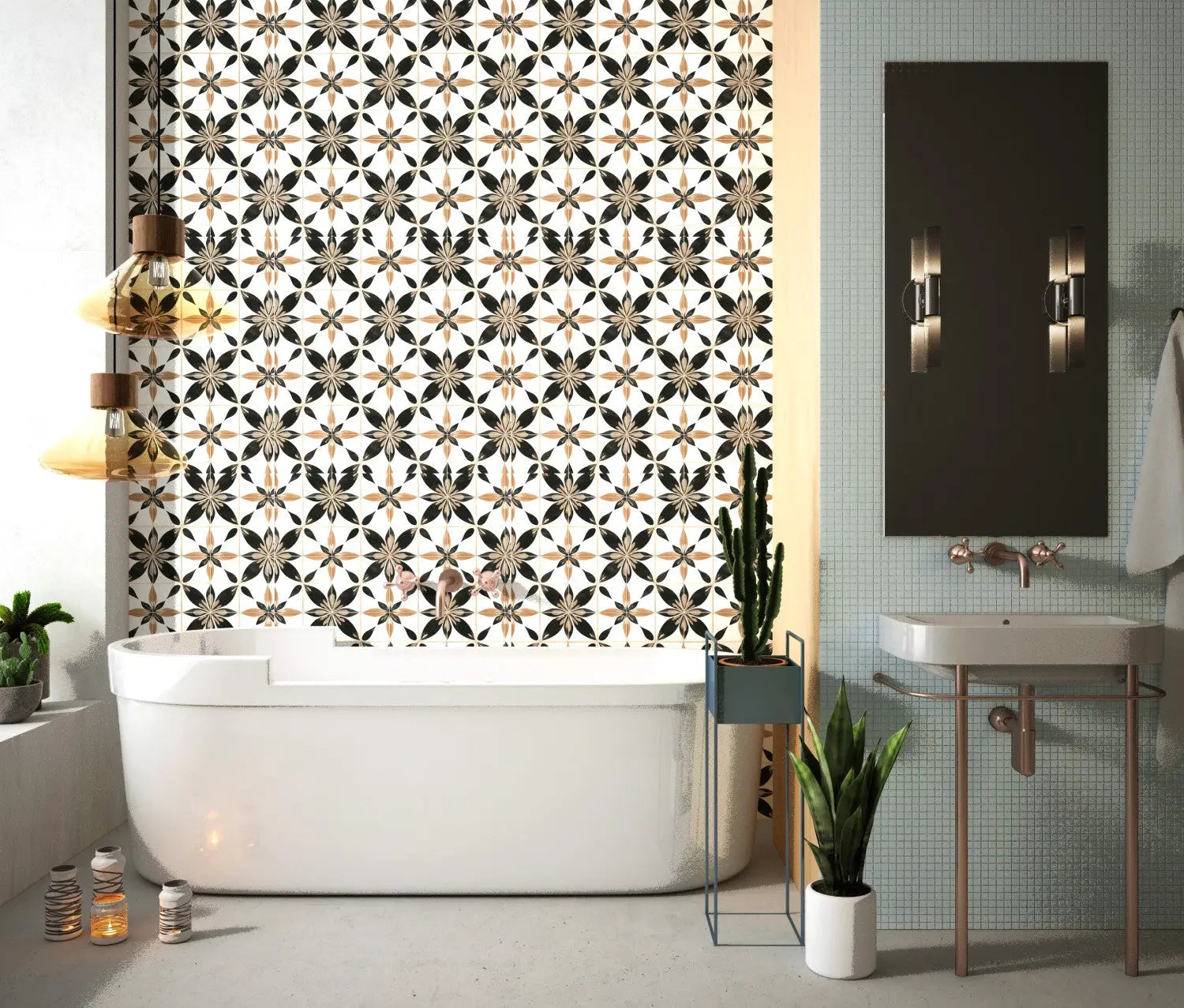 Artisan Noir Starburst Tile WallCreatives