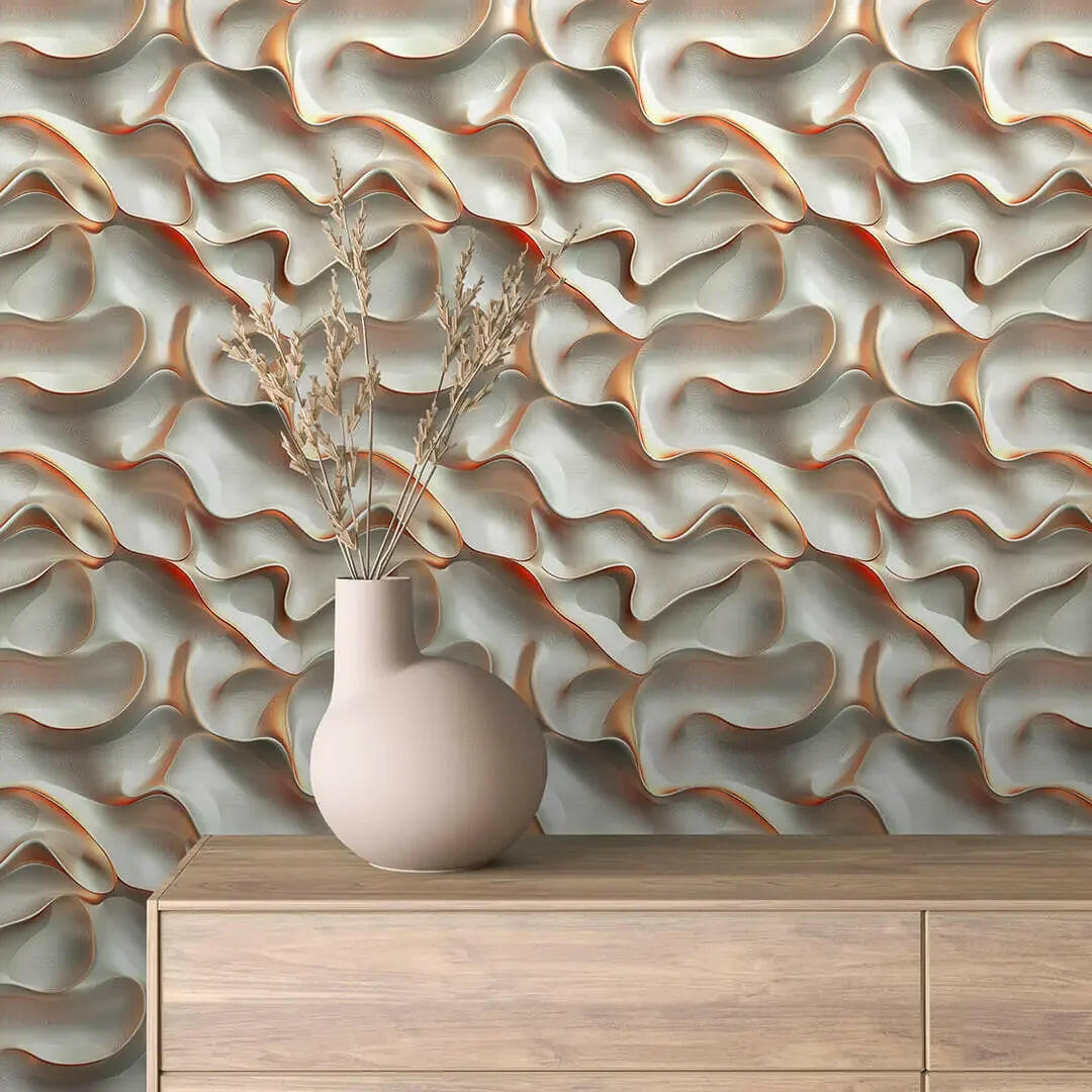 ethereal copper wave - wallcreatives