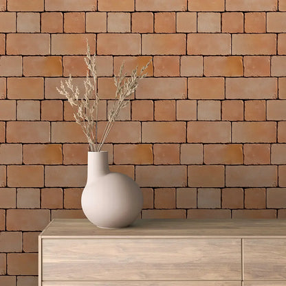 Warm Tuscan Courtyard Wall - WallCreatives