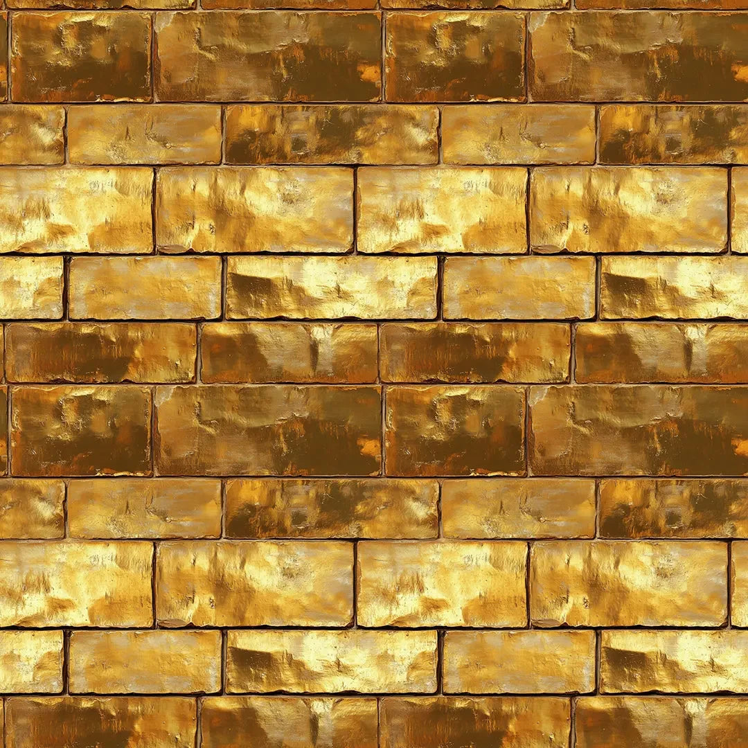 eldorado gilded brick wallpaper - wallcreatives