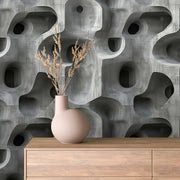 Sculptural Concrete Passages Mural - WallCreatives