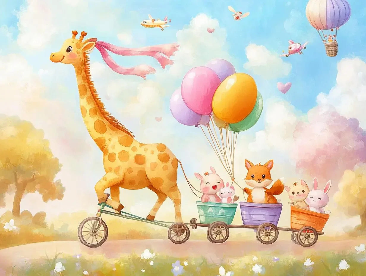 Joyful Animal Caravan - WallCreatives