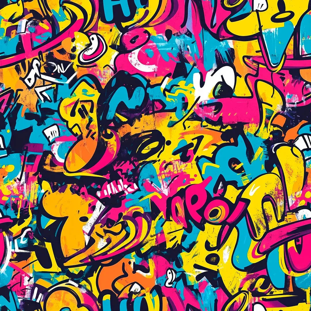 City Beat Graffiti Art Wallpaper - WallCreatives
