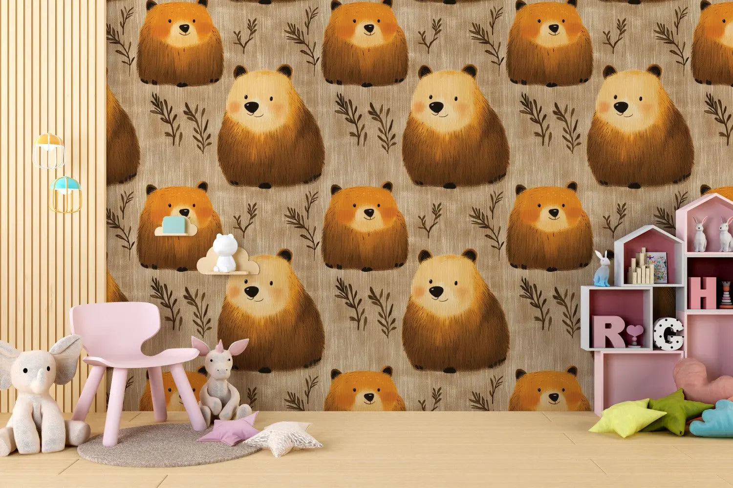 Friendly Forest Bear Hugs WallCreatives