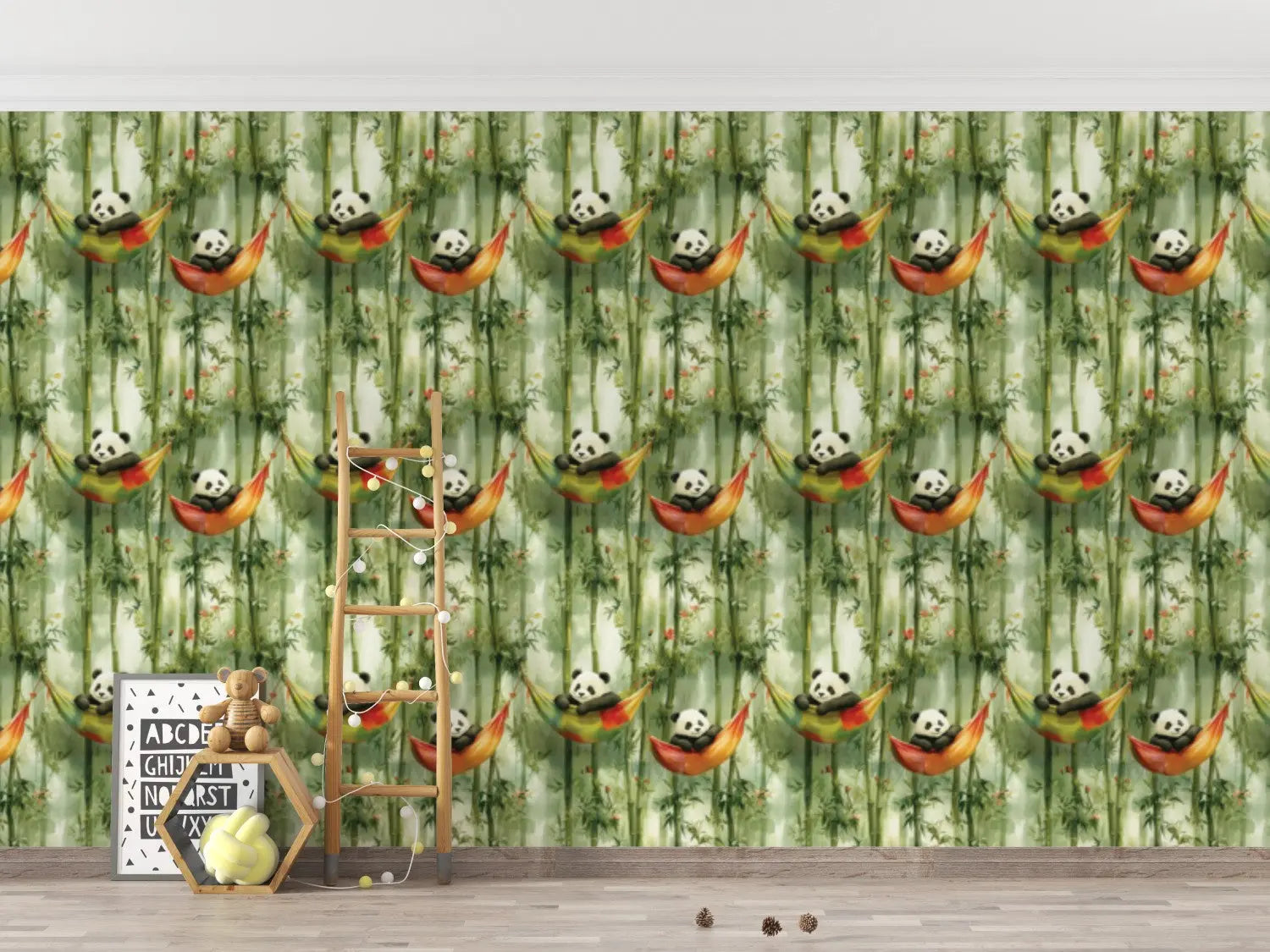 Serene Panda Hammock Haven WallCreatives