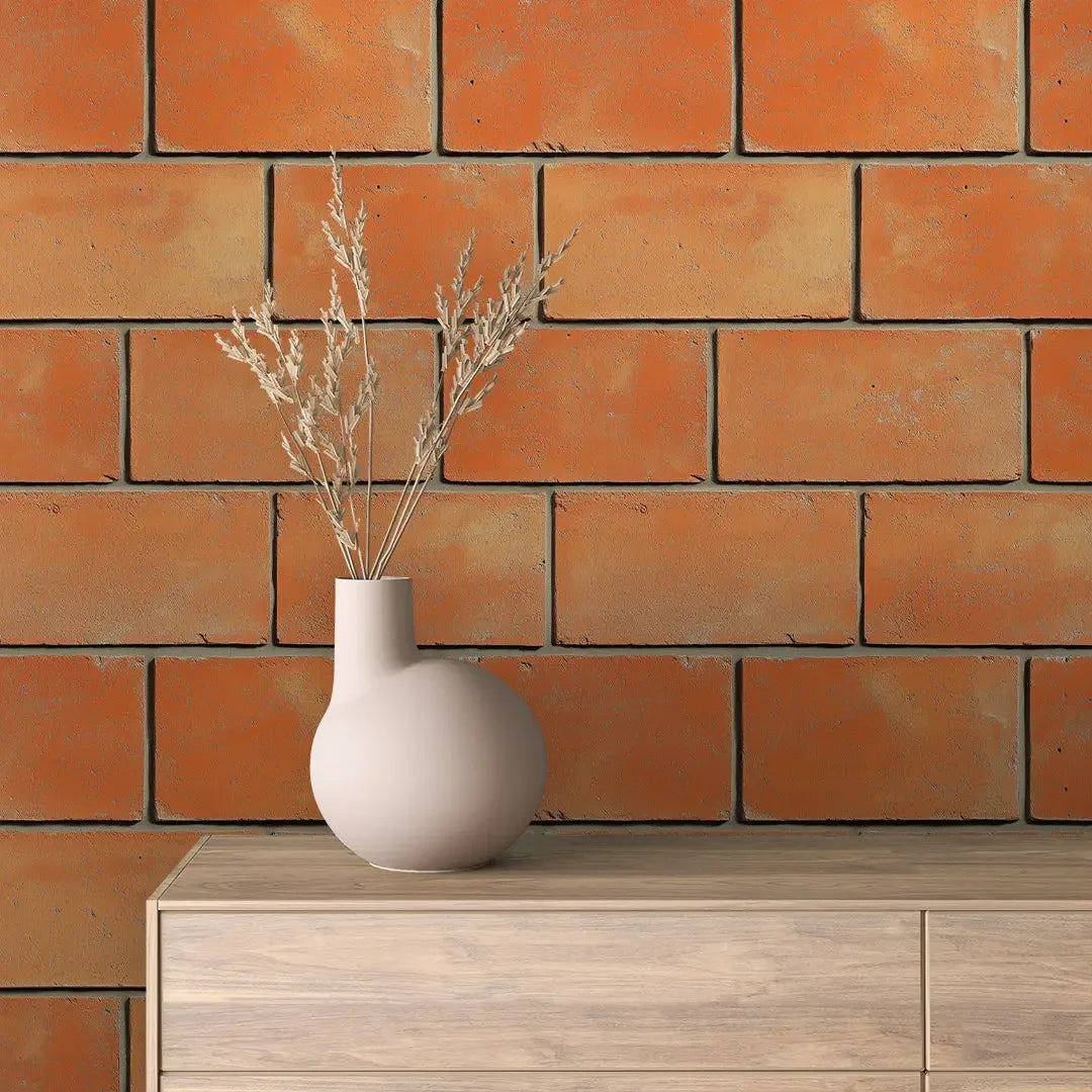 urban loft terracotta brick - wallcreatives