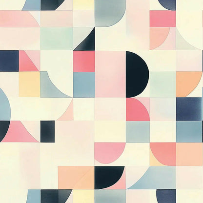 Mid-Century Pastel Mosaic - WallCreatives