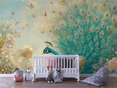 Ethereal Peacock's Garden - WallCreatives