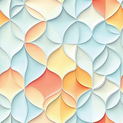 Pastel Sunrise Petal Mosaic - WallCreatives
