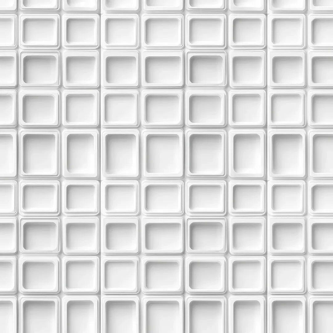 architectural recessed grid wallpaper - wallcreatives
