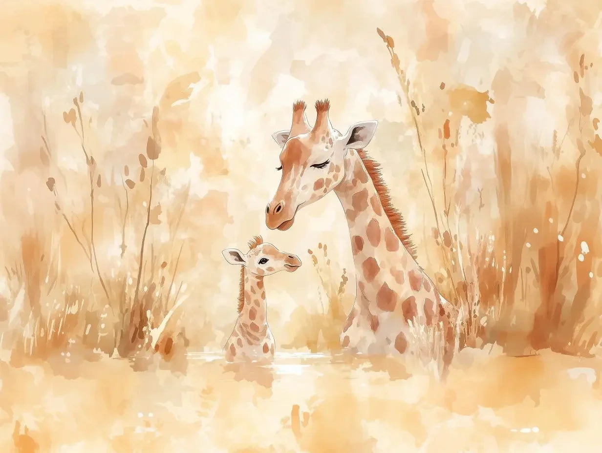 Golden Savanna Embrace - WallCreatives