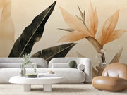 Elegant Tropical Serenity Mural - WallCreatives