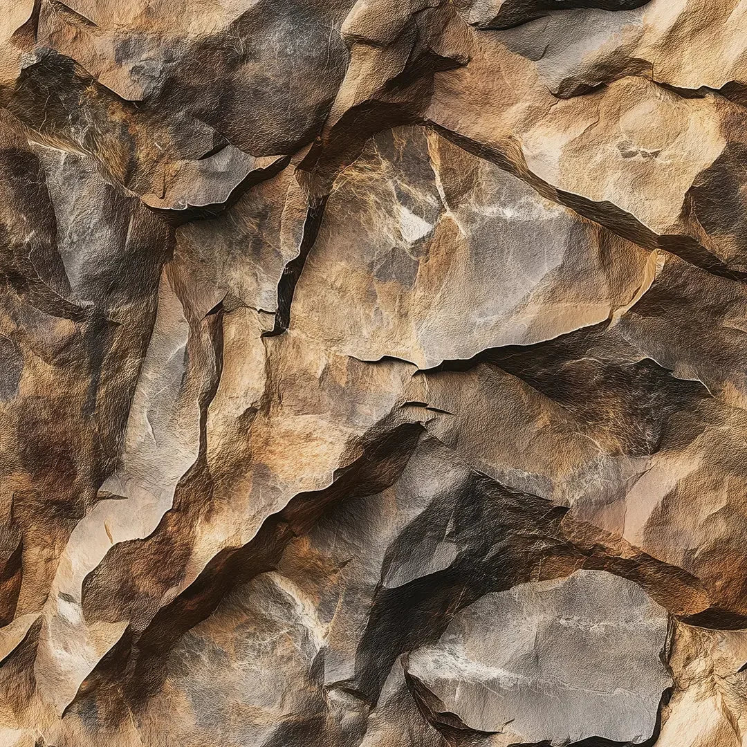 Chiseled Earthstone Mural - WallCreatives