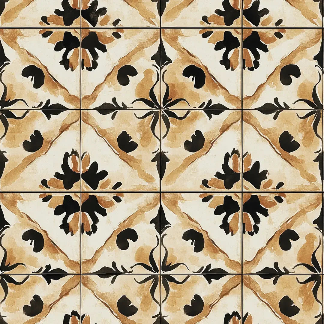 artisan terracotta bloom tile - wallcreatives