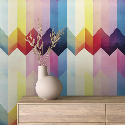 Prismatic Chevron Wall Mural - WallCreatives