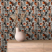 Silent Conversations in Terracotta - WallCreatives