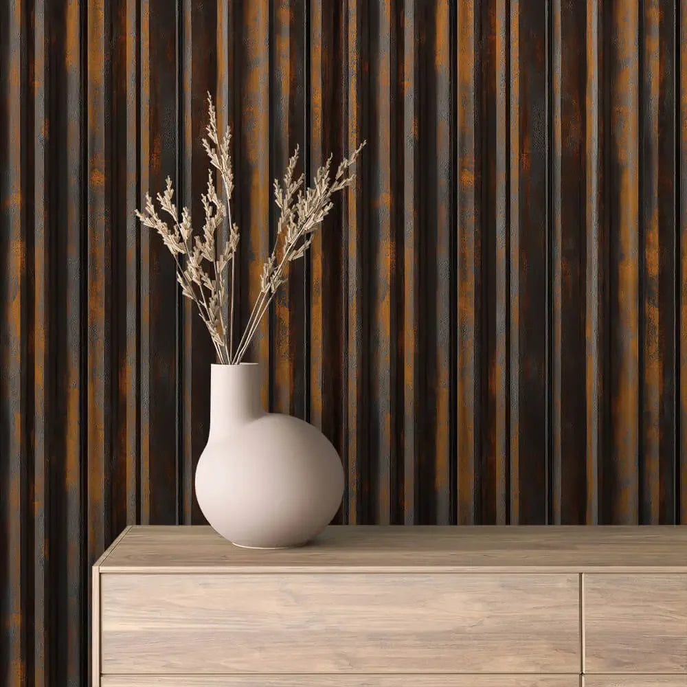 Weathered Industrial Groove - WallCreatives
