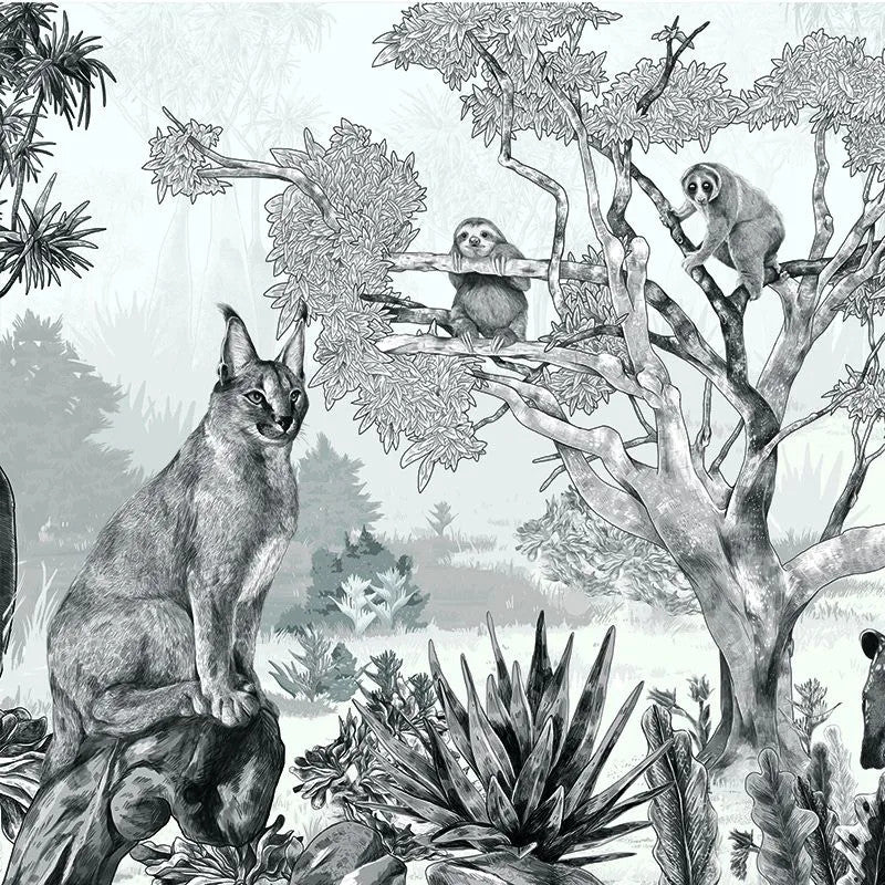 Sleepy Meadow Gray Wallpaper Vladila
