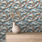 Pearlescent Ember Flow Wallpaper - WallCreatives