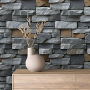 Charcoal Canyon Stacked Stone - WallCreatives