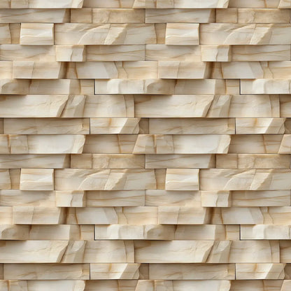 Sculpted Ivory Stone Layers - WallCreatives