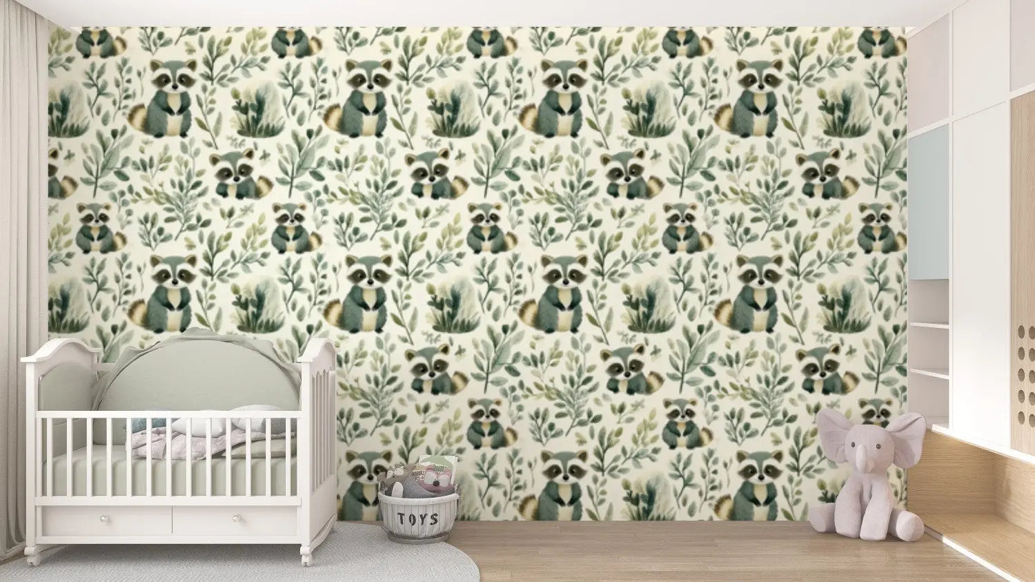 Whispering Woods Raccoon Trail WallCreatives