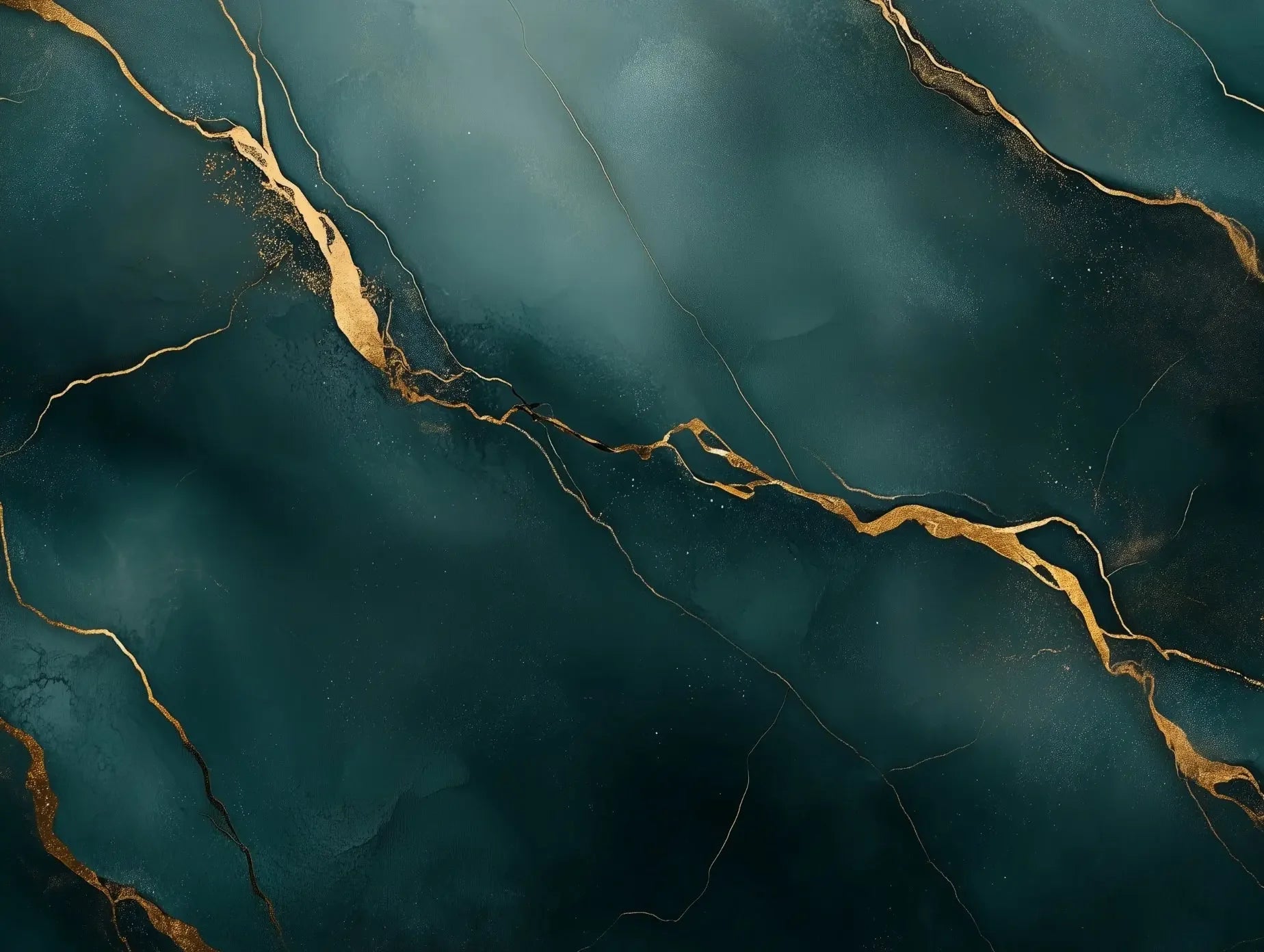Veridian Gold Kintsugi - WallCreatives