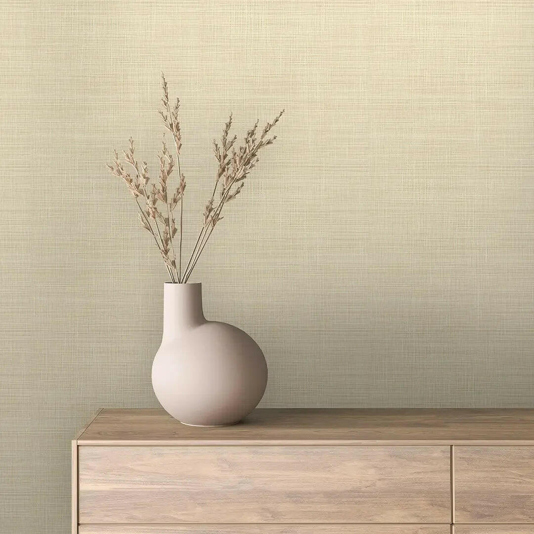 sun-kissed linen weave wallpaper - wallcreatives