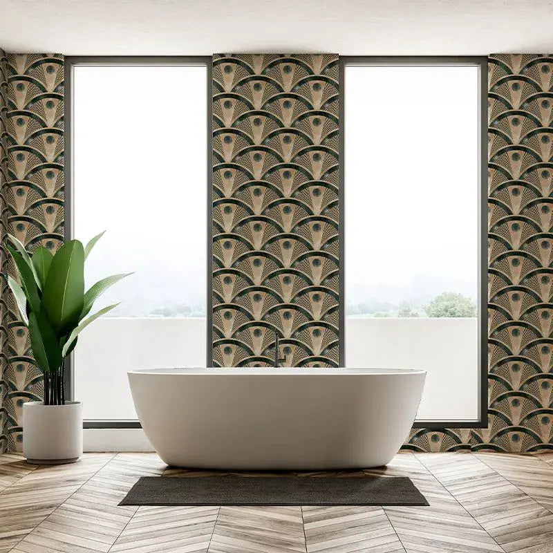The Hoover Factory Green Wallpaper Vladila