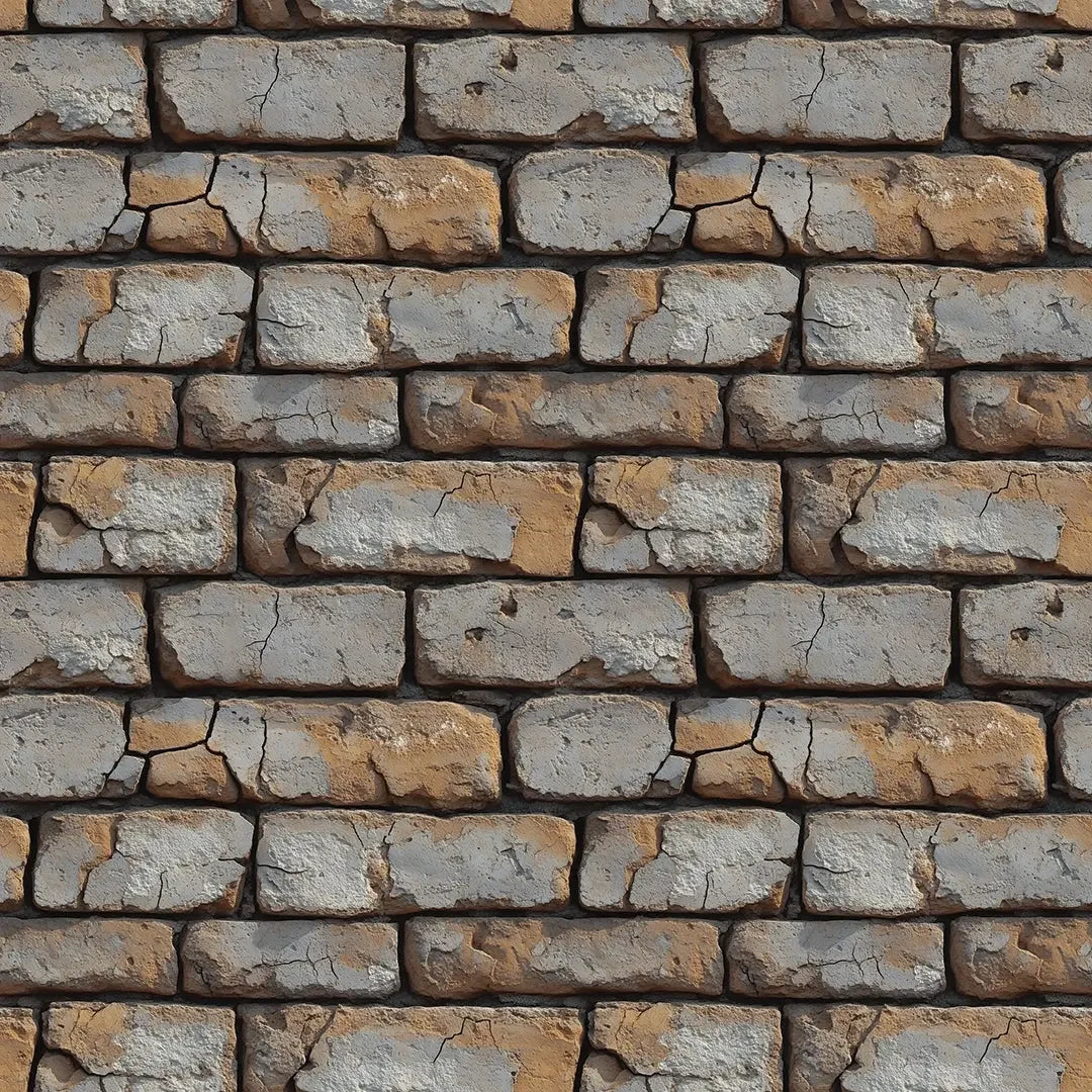 weathered warehouse brick wall mural - wallcreatives