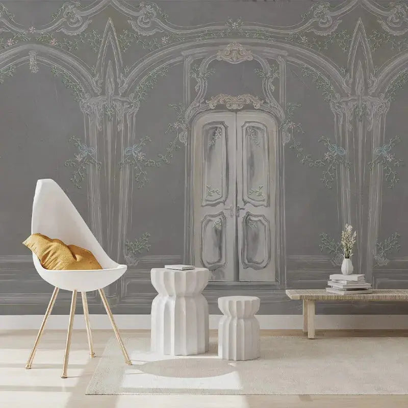 Pastel Richesse Gray Wallpaper Vladila