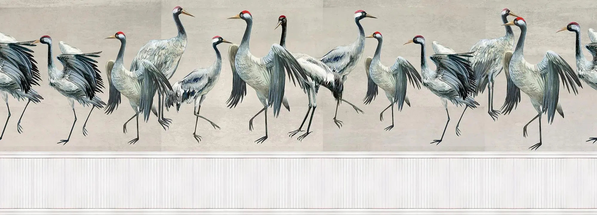 Dance Of Cranes Wallpaper Vladila