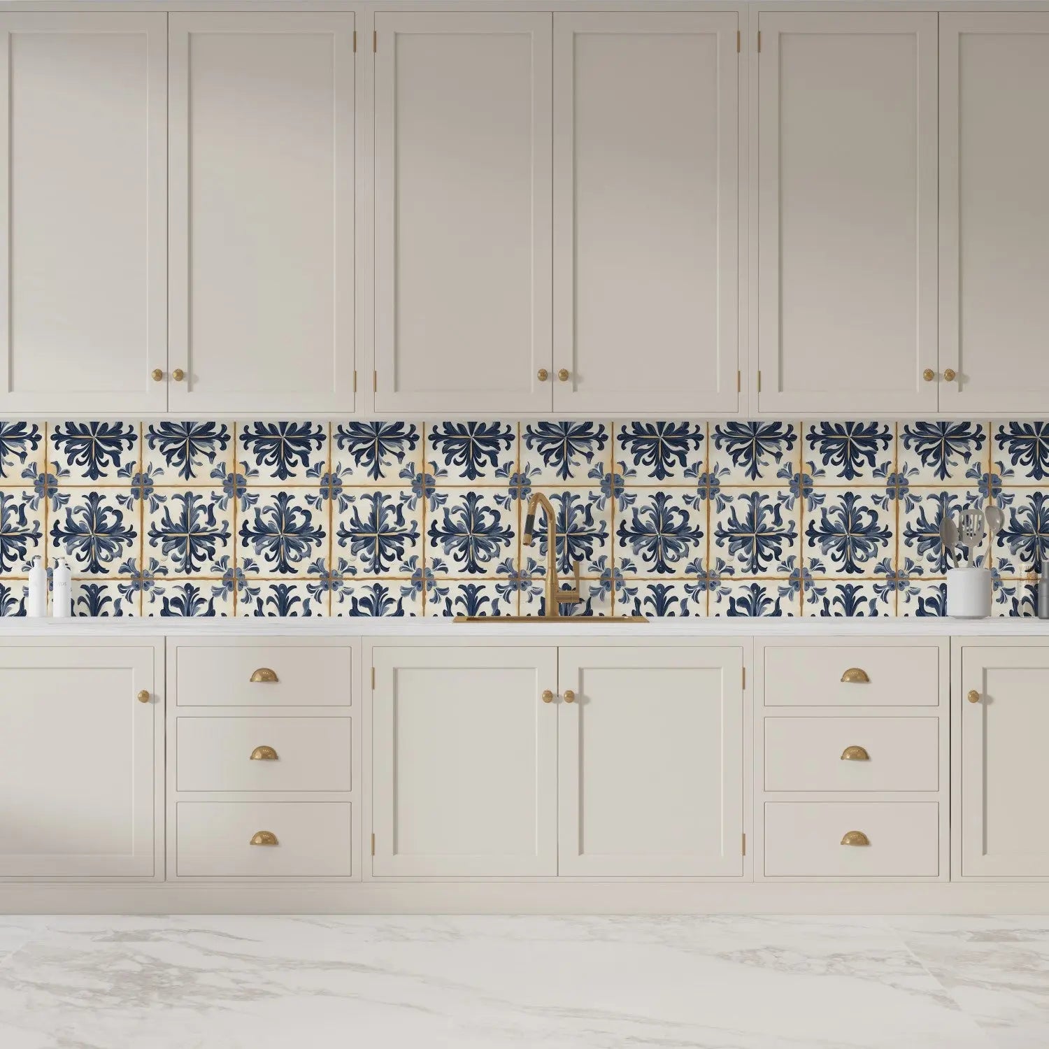 Porto Cobalt Bloom Tile WallCreatives