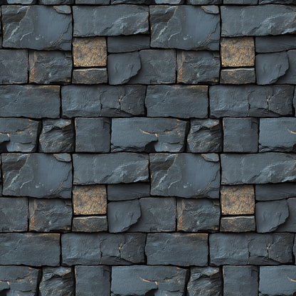 Midnight Quarry Gilded Stone