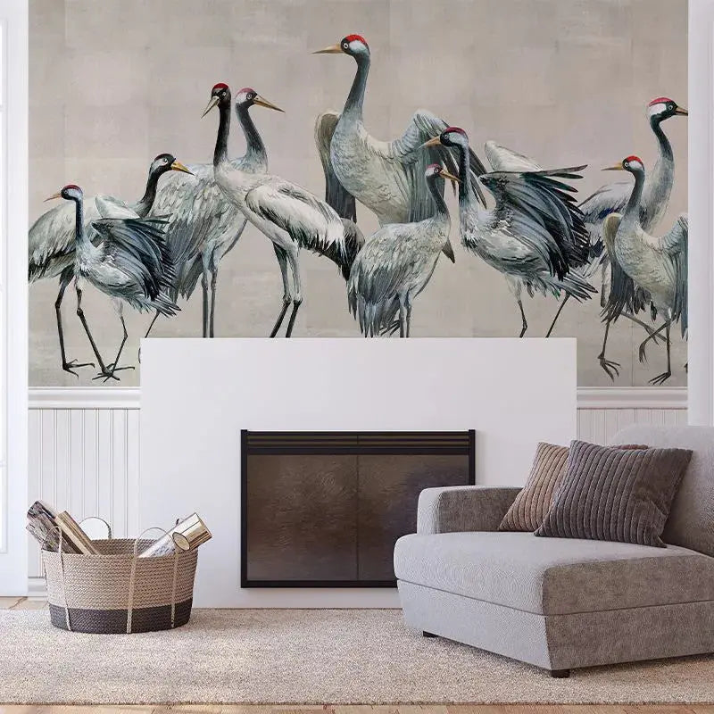 Dance Of Cranes Wallpaper Vladila