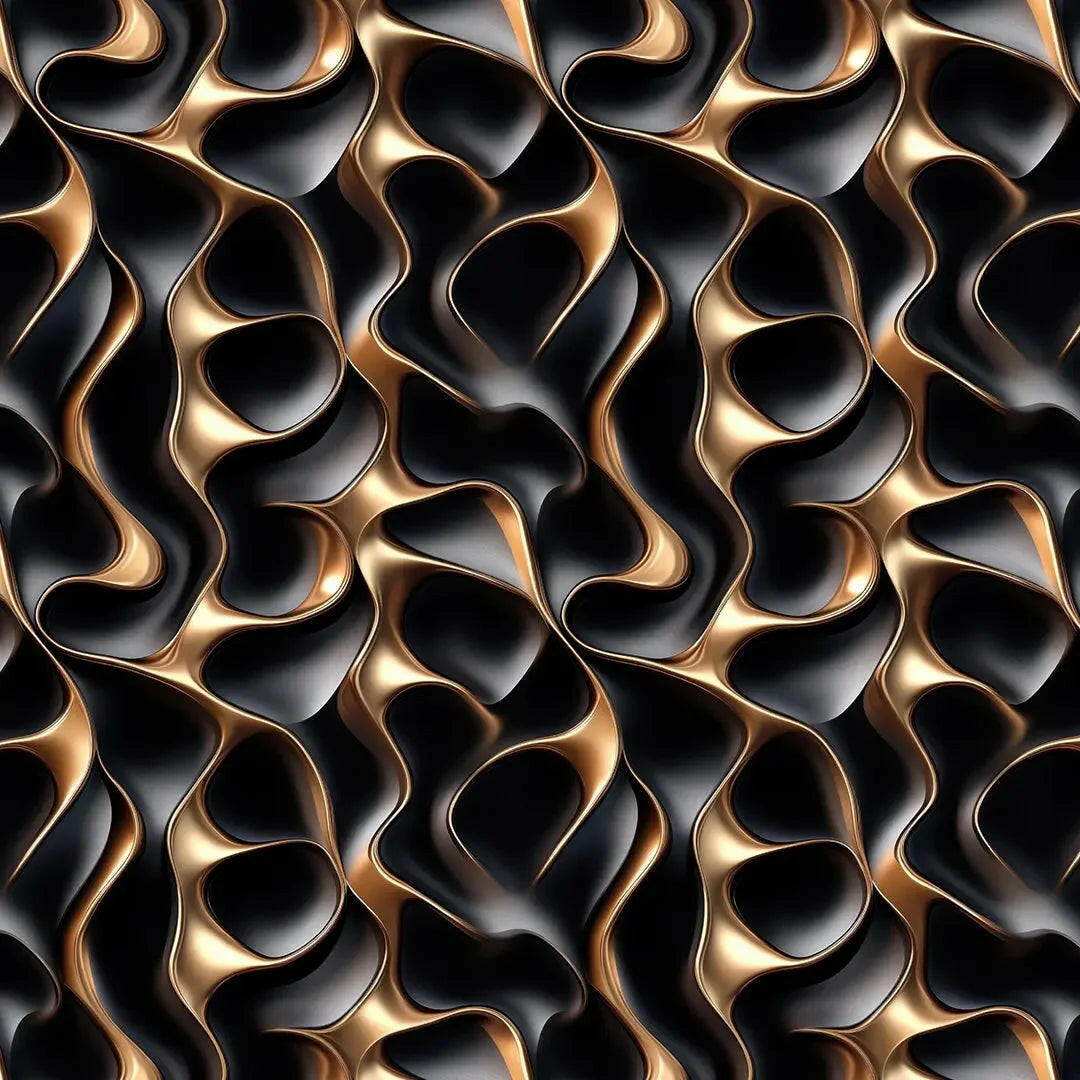 gilded river on matte noir - wallcreatives