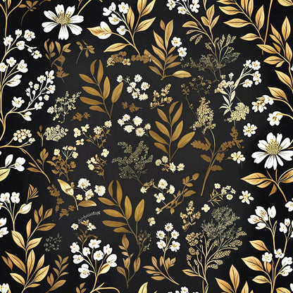 Opulent Bloom Floral Noir WallCreatives