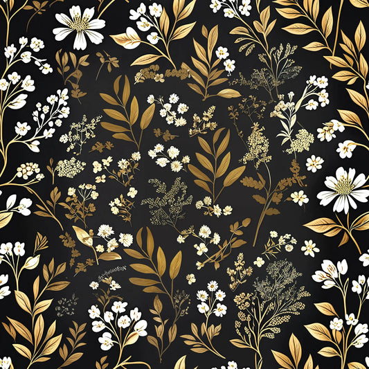 Opulent Bloom Floral Noir WallCreatives