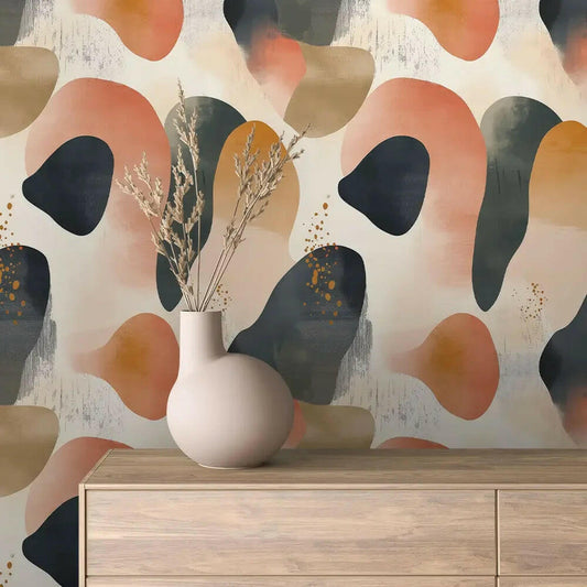 Canyon Dusk Organic Shapes Wallpaper - WallCreatives