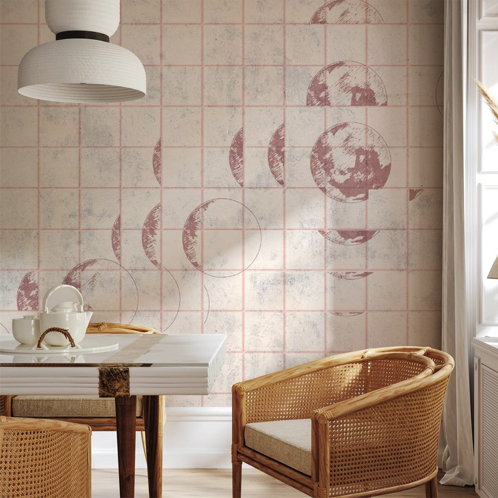 Tapet Lunar Reverie Rose WallCreatives