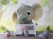 Sweet Elephant's Sunny Glade - WallCreatives
