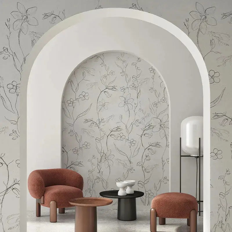 Fine Intaglio White Paper Wallpaper Vladila
