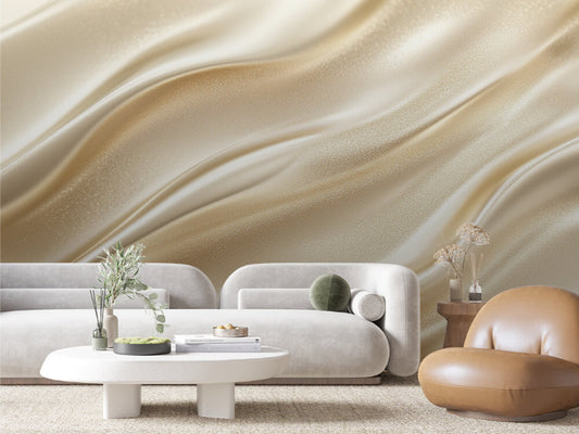 Whispering Gold Satin Waves